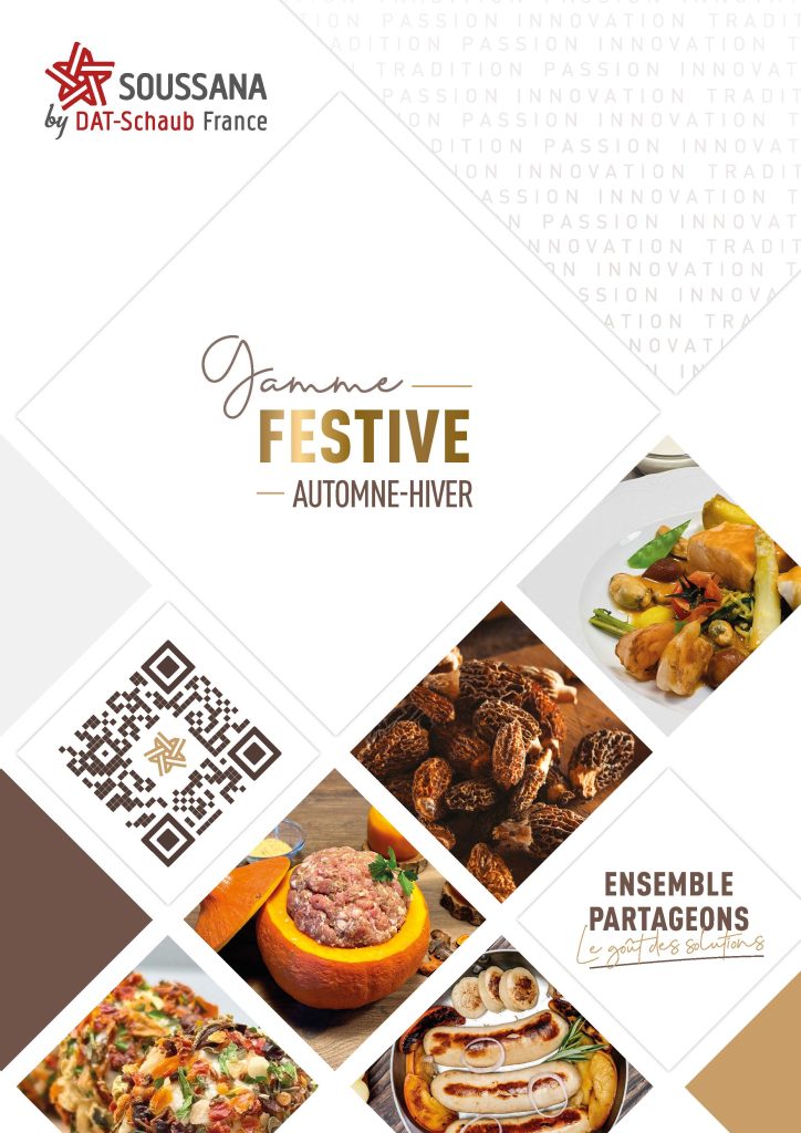 Gamme Festive Automne hiver DAT-Schaub France épices boudins blancs, truffes, boyaux naturels, marinade liquide, truffes, champignons, escargots 